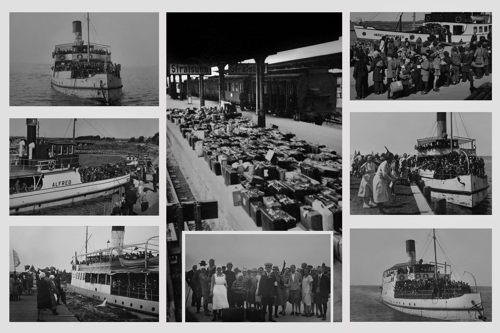 Collage: Unterwegs und angekommen