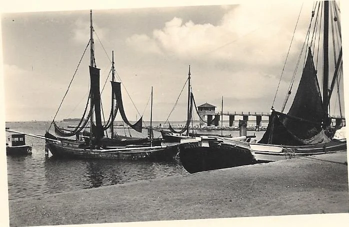 Der Hafen auf einer alten Aufnahme