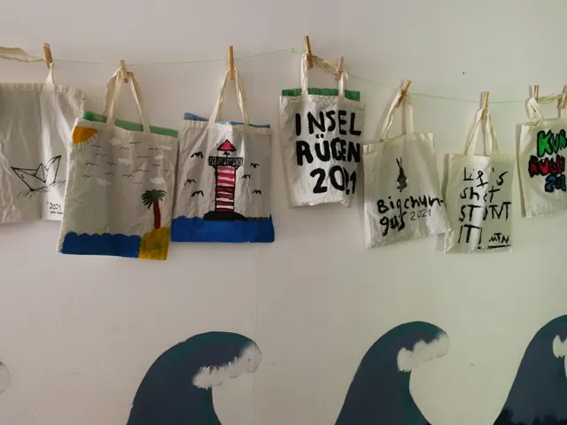 Selbst gestaltete Stofftaschen